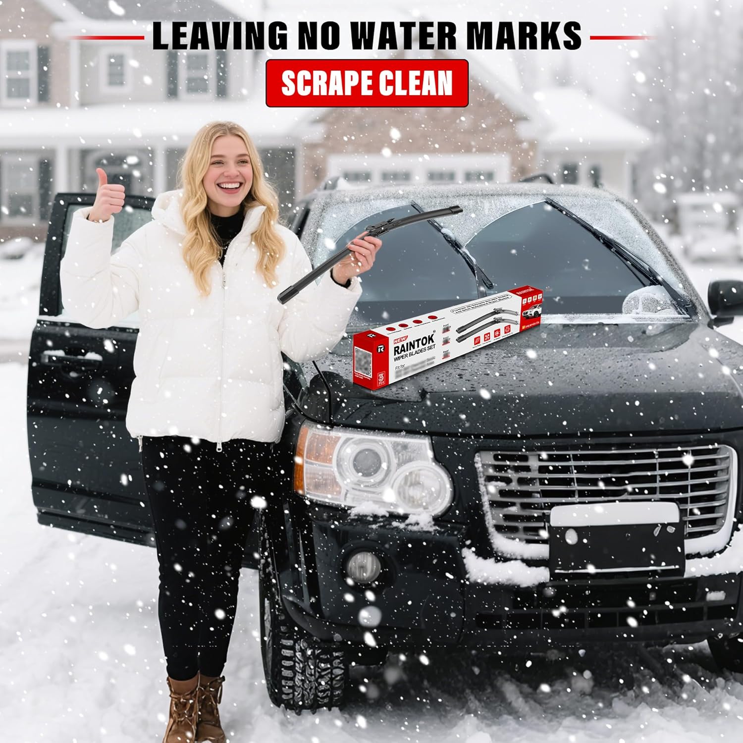Windshield Wiper Blades Replacement for 2010 2011 2012 2013 2014 2015 2016 Cadillac SRX Original Factory Quality Front Rear Wipers Blade Set for My Car - 26" 17" 12" (Pack of 3)