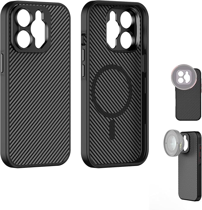 FREEWELL Pro Filmmaker Case for iPhone 13 Pro - Magnetic Filter & 17mm Lens Mount Black
