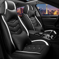 CTDS Car Seat Covers for Nissan Pathfinder 2000-2026, Stylish Sport Seat Cover, Premium Nappa Leather Car Seat Cover. Automobile Seat Covers Sets.(Luxury 2 Seats/Black White)