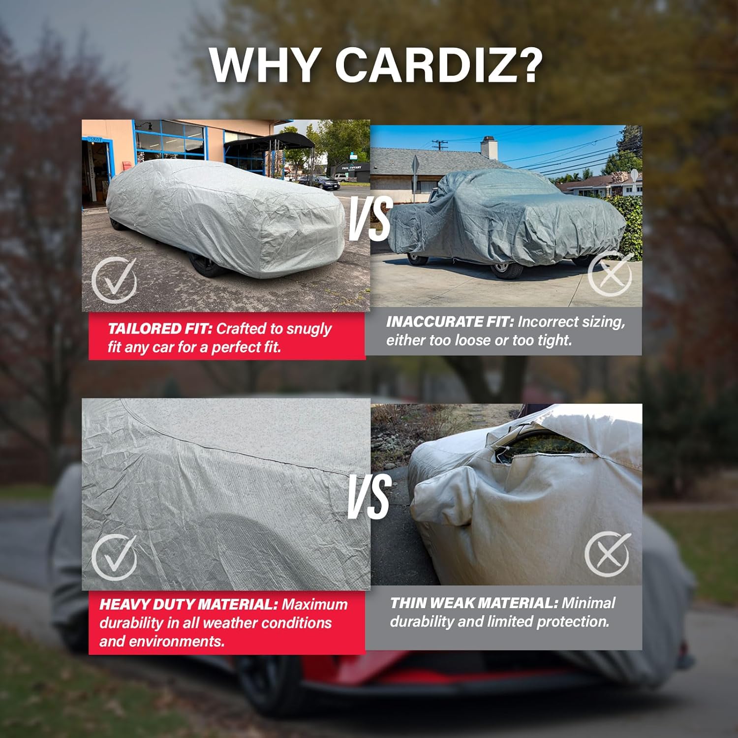 Supreme Full Car Cover - Semi Custom Fit for Astro 1985-2005 Minivan 4-Door | All-Weather Protection: Waterproof, Dustproof, Windproof, UV-Resistant | Includes Accessories