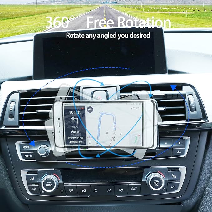 Car Mobile Phone Mount Compatible with BMW 3 4 Series M3 M4 F30 F31 F32 F33 F34 F36 F80 F82 F83 360-Degree Rotary Cell Phone Holder Navigation Bracket Accessories(Magnet)Suggested Purchase Style B