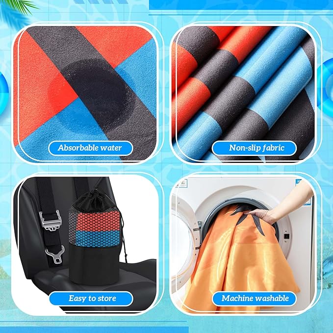 1 Pack Car Seat Towel Covers with Storage Bag 63 x 32 Inch Athletic Running Towel Seat Sweat Washable Non Slip Cover Gift for Car Outdoor Sport Activities (Beach Palm Trees)