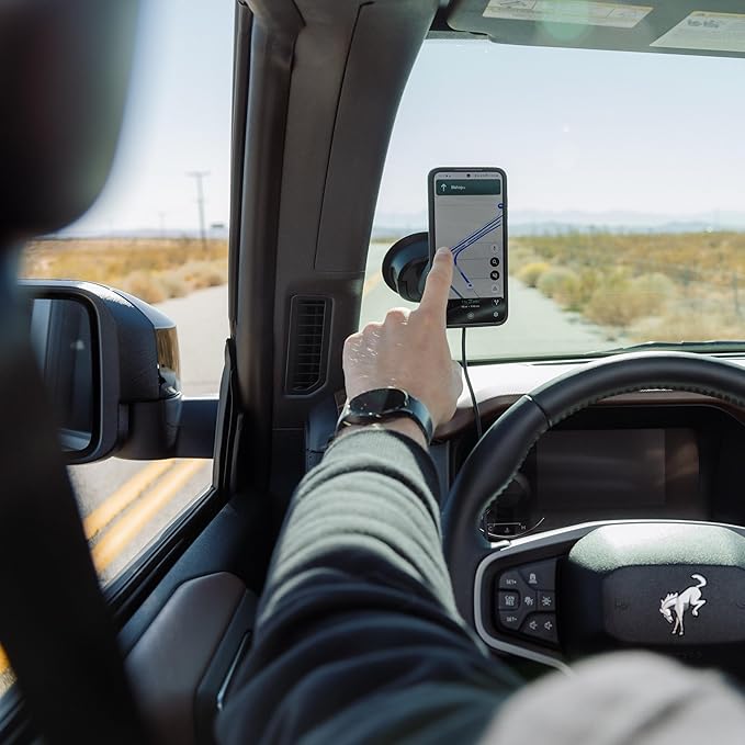 Quad Lock Heavy Duty Suction Car Phone Mount with MAG Phone Case and MAG Wireless Charging Head for iPhone 16 Pro