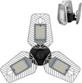 LED Garage Lights, Deformable LED Garage Ceiling Lights 9000 Lumens, 82W CRI 80 Led Shop Lights for Garage, Adjustable Garage Lights, Led Garage Lighting (No Motion Activated) (1-Pack)