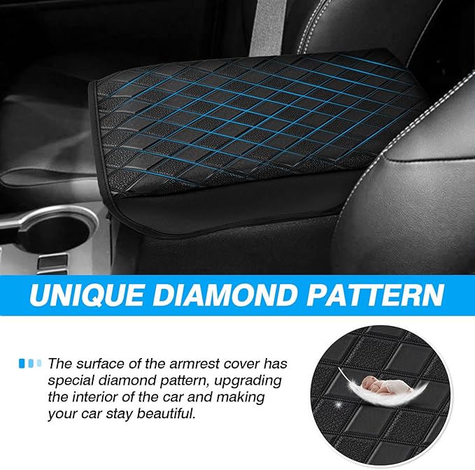 FIILINES Center Console Cover for Toyota 4Runner 2010-2024, Armrest Cover Pad Cushion 4Runner Accessories Armrest Cover Anti-Scratch Black