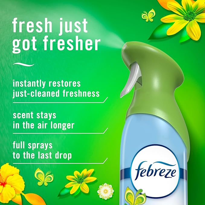 Febreze Air Mist, Air Freshener Spray, Odor Fighting Room Spray, Deodorizer for Home Bathroom Kitchen Office Apartment Dorm Room Classroom, Gain Original Scent, 8.1oz, (Pack of 2)