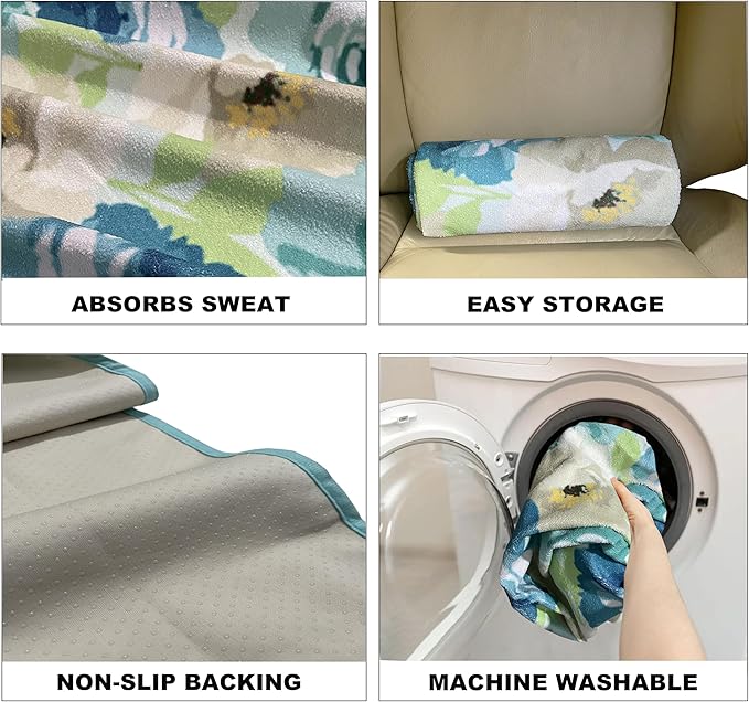 Car Seat Covers 2pcs Waterproof Towel Car Seat Cover Universal Fit for Most Trucks SUV Fitness Athletes Pets Gym and Water Sport(Chrysanthemum)