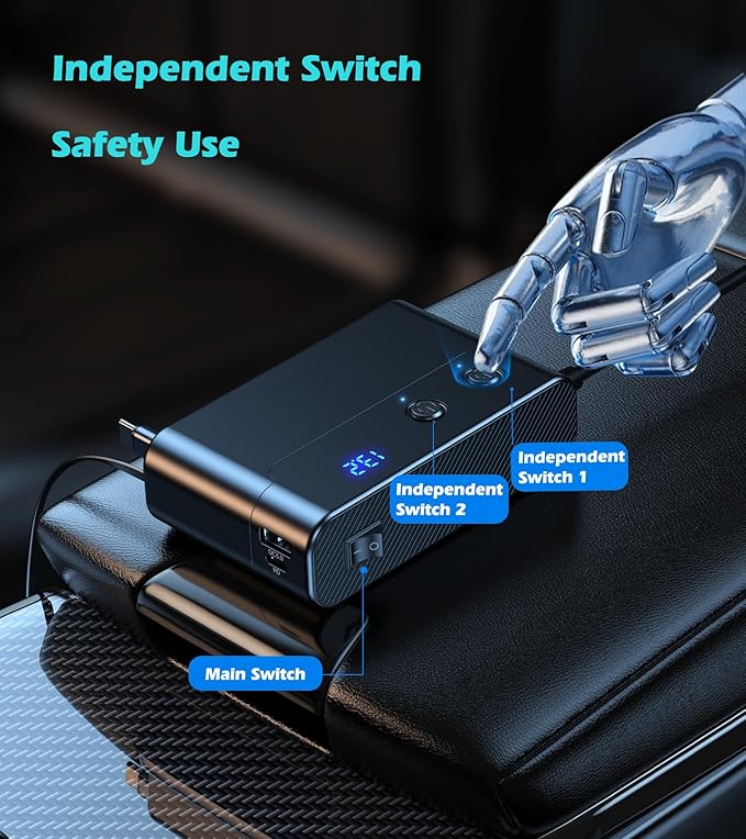 8 in 1 Retractable Cigarette Lighter Splitter, 191W Car Charger Adapter with 2 Sockets,12V Car Outlet with PD30W QC3.0 USB Charging Ports, LED Voltage Display TSNAM