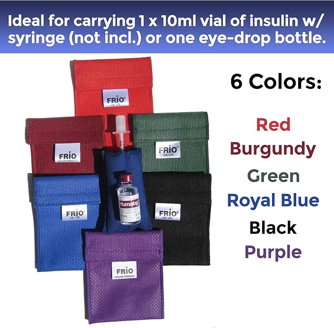 FRIO Cooling Wallet - Insulin Cooler for 45+ Hours of Stress Free On The Go - Burgundy Mini