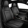 TTX LIGHTING for Chevy Equinox 2007-2026 Car Seat Covers, Breathable Ice Silk & Leather Seat Protector, Cool & Anti-Sweat for Long Driving, Airbag Compatible, 5 Seats Full Set (Black)