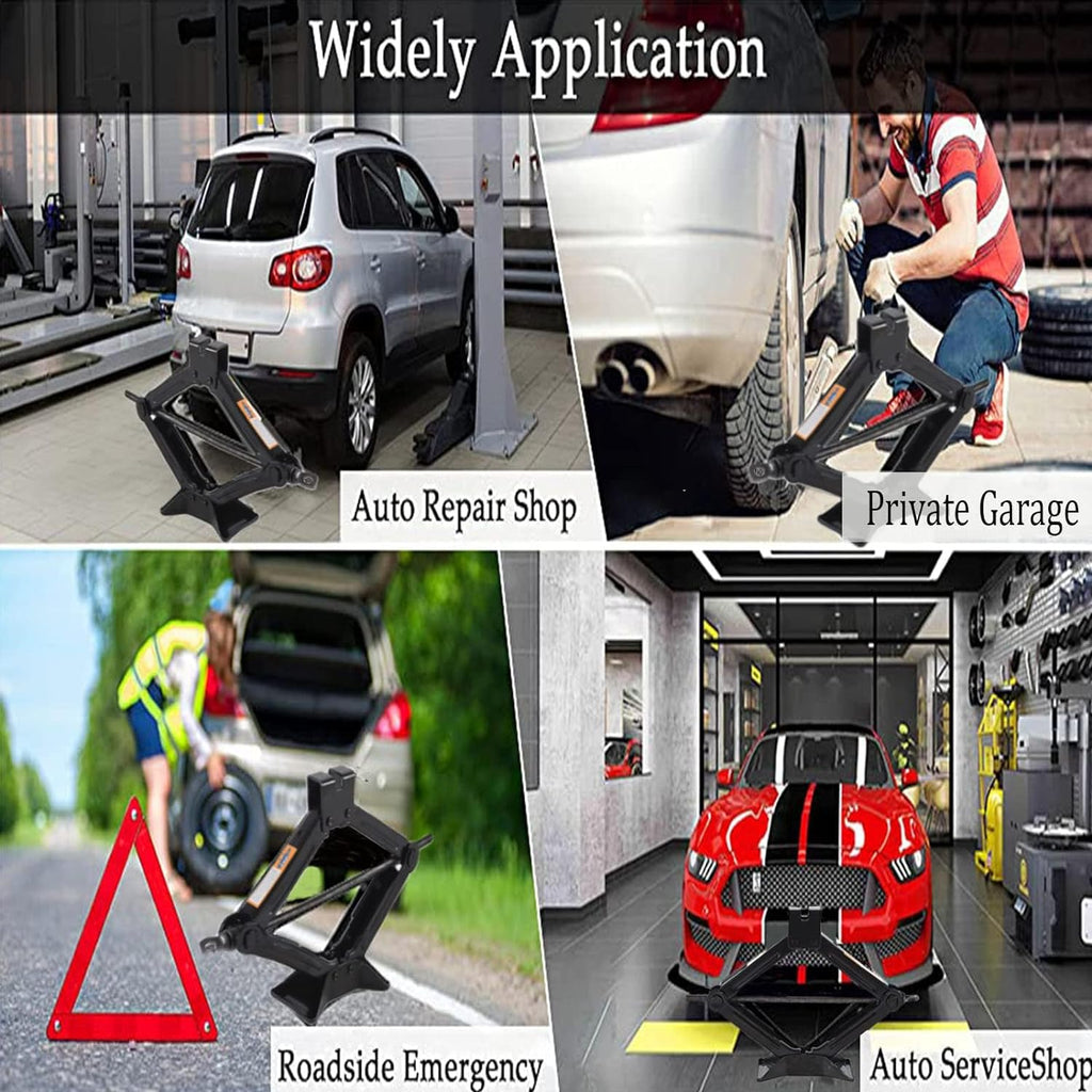 Scissor Jack for Car-2.0Ton(4409lbs) 丨Car Jack Kit-Tire Jack丨Portable,丨deal for SUV and Auto-with Crank Handle丨Heavy Duty Material,Black