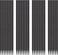 16 Inch Rebar Stakes 30 Pack Heavy Duty Ground Anchors with Chisel Point End Long Straight Steel Tent Stakes 3/8" Thickness Metal Spikes Black Coated for Concrete Timber Camping Garden Plant