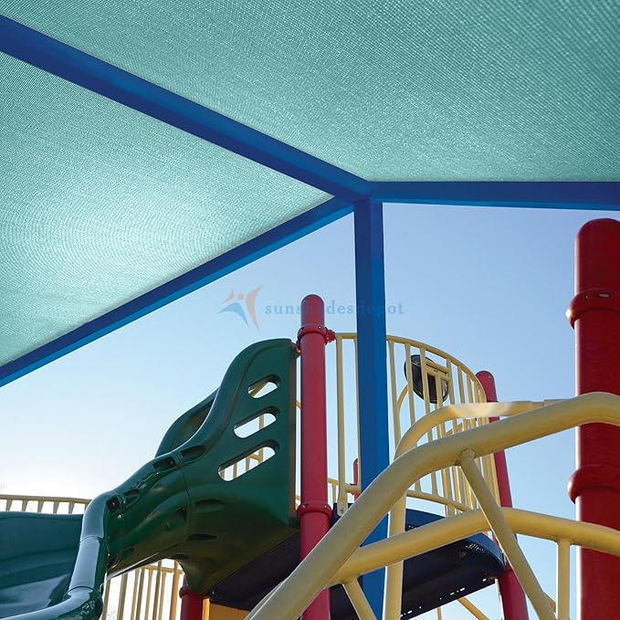 TANG Sun Shade Fabric Roll 8'x53' Shade Cloth for Garden Turquoise Green HDPE Mesh Shading Pergola Cover Replacement Canopy, 95% Blockage Sunshades for Outdoor Patio Backyard Plant