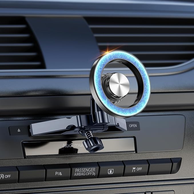 Kaistyle for Magsafe CD Phone Holder for Car【20 Strong Magnets】Magnetic CD Player Phone Mount for Car Phone Holder CD Slot Mount,CD Slot for iPhone 16 15 14 13 12 Pro Max Plus MagSafe Case All Phones