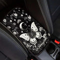 Dreaweet Goth Butterfly Center Console Cover for Car,Goth Car Accessories for Women Car Armrest Cover Pad Soft Comfortable Arm Rest Cover for Car SUV Truck Van