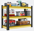 40" W Garage Shelving Heavy Duty, 1500LBS Loads Adjustable Garage Storage Shelves,3-Tier Metal Storage Racks and Shelving Units, Utility Rack Shelves,40" W x 18" D x 36" H,Yellow