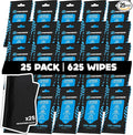Fortress Car Interior Wipes with Microfiber Cloth (25 ct, Pack of 25) for Car Interior Cleaning, Dashboard, Seats, Detailing, and Steering Wheel [Travel Size] Skin-Safe Car Interior Cleaner Supplies