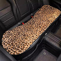 Leopard Print Car Seat Covers Fluffy Front Rear Car Seat Covers Set Lumbar Support Pillow Car Accessories for Women (backrest) (Rear Car Seat Cover)