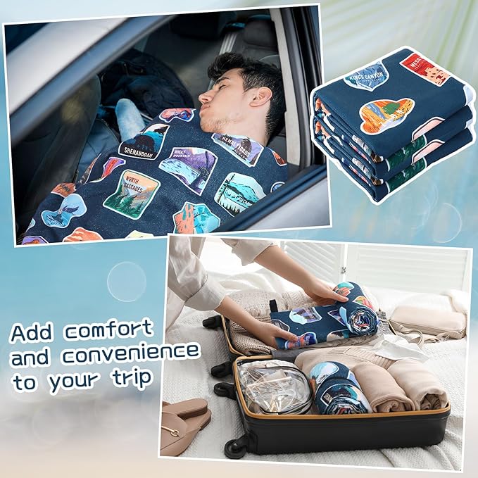 Hahafelt Car Seat Towel Covers Christmas Car Accessories Gifts Athletic Running Towel Performance Microfiber Post Workout Sweat Washable Cover Non Slip for Seat Outdoor Sport (National Park)