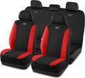Skechers Seat Covers, Premium Breathable Polyester Car Seat Covers, Car Seat Covers Full Set Airbag Compatible, Automotive Comfort for Most Cars, Vans, Trucks, SUVs (Full Set, Red)