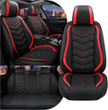 Car Seat Covers for Chrysler Pacifica 2004-2025, Stylish Sport Seat Cover, Premium Nappa Leather Car Seat Cover. Automobile Seat Covers Sets.(Standard 5 Seats/Black Red)