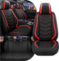 CTDS Car Seat Covers for Honda HR-V 2016-2026, Stylish Sport Seat Cover, Premium Nappa Leather Car Seat Cover. Automobile Seat Covers Sets.(Standard 5 Seats/Black Red)