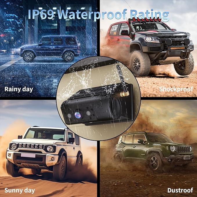 OBEST Magnetic Solar Wireless Backup Camera: 1080P Rear View Camera System with 5" HD Monitor Long Battery Life,Waterproof Reverse Camera for RV Trucks Trailer Car Campers