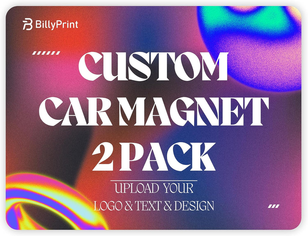 Custom Car Magnet for Business 2-Pack Vivid Printing Reflective Fade-Resistant Material Car Advertising Sign Personalized Magnetic Sheets for Vehicles Multi Size 10x20in