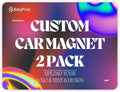 Custom Magnetic Bumper Stickers 2 Pack | Personalized Logo, Text, and Image Reflective Magnetic Signs for Vehicles | Effective Advertising Signs | Various Size | Weather-Resistant - 3x10in