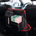 eing Car Net Pocket Handbag Holder Pu Leather Between Seats Back Storage Organizer Purse Holder for Console Front Seat Storage Barrier, Black+Red