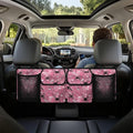 Pink Spiderweb Car Trunk Organizer Bag Car Back Seat Hanging Storage Bag Auto Cargo Bags with 4 Large Pockets Universal Automotive Interior Accessories