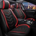 CTDS Car Seat Covers for Chevy Trax 2015-2026, Stylish Sport Seat Cover, Premium Nappa Leather Car Seat Cover. Automobile Seat Covers Sets.(Standard 2 Seats/Black Red)