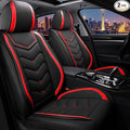 CTDS Car Seat Covers for Toyota RAV4 2000-2026, Stylish Sport Seat Cover, Premium Nappa Leather Car Seat Cover. Automobile Seat Covers Sets.(Standard 2 Seats/Black Red)