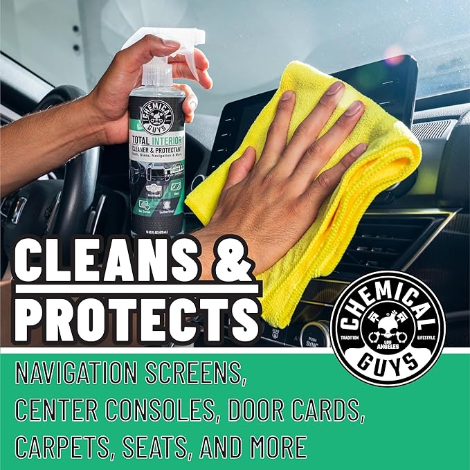 Chemical Guys Total Interior Cleaner and Protectant, New Car Smell, (Safe for Cars, Trucks, SUVs, Jeeps, RVs & More) Extra Large 32 fl oz