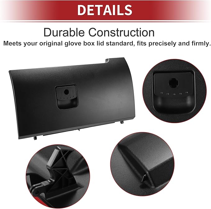ACROPIX Dash Glove Box Door Lid Cover Glove Compartment Lid Fit for Volkswagen Beetle 2006-2010 No.1C1880247R Black - Pack of 1