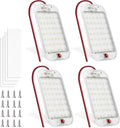 Dome Light for RV Interior, 48LED 800LM Ultra Bright 12 Volt LED White Lights, RV Ceiling Light with Switch Control, Ideal for Car Van Truck Camper Lorry Motorhome Boat(4 Pack)