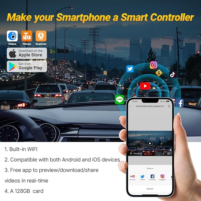 4K Dash Cam fit for Honda CR-V 2023 2024 2025 2026 Sport Touring EX EX-L Hybrid (Gen6), UHD 2016P, OEM Look, In-dash WiFi & APP, Loop Recording, G-Sensor, 24H Parking Monitor, 128GB Card-Grey