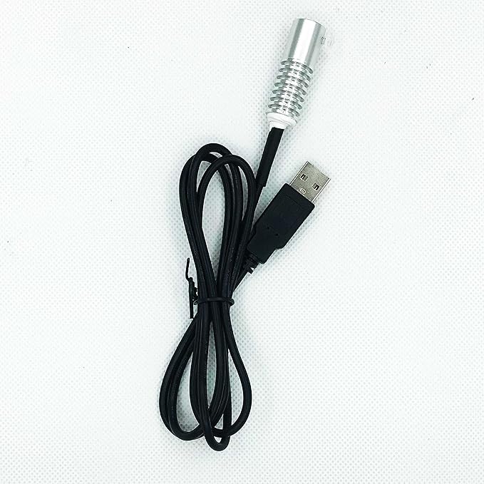 Side Glow Fiber Optic USB Light Source Illuminator - 5V LED Guide Lamp for Small Fiber (Blue, 6mm)