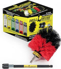 Outdoor Cleaning Supplies - Garden and Patio Refreshing Tool - Outdoor Rug Scrub Brush - Bird Bath Cleaning Tool - Garden Statues Cleaning Kit - Concrete Cleaner - Headstone Restoration Cleaning Kit
