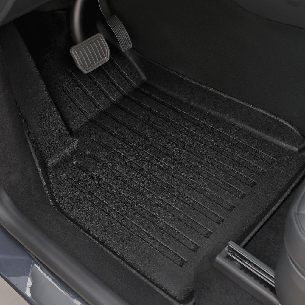 Floor Mats Set for 2025 2026 Tesla Model Y Juniper Accessories, Full Coverage All Weather Floor Mats Cargo Mat with Backrest Protectors
