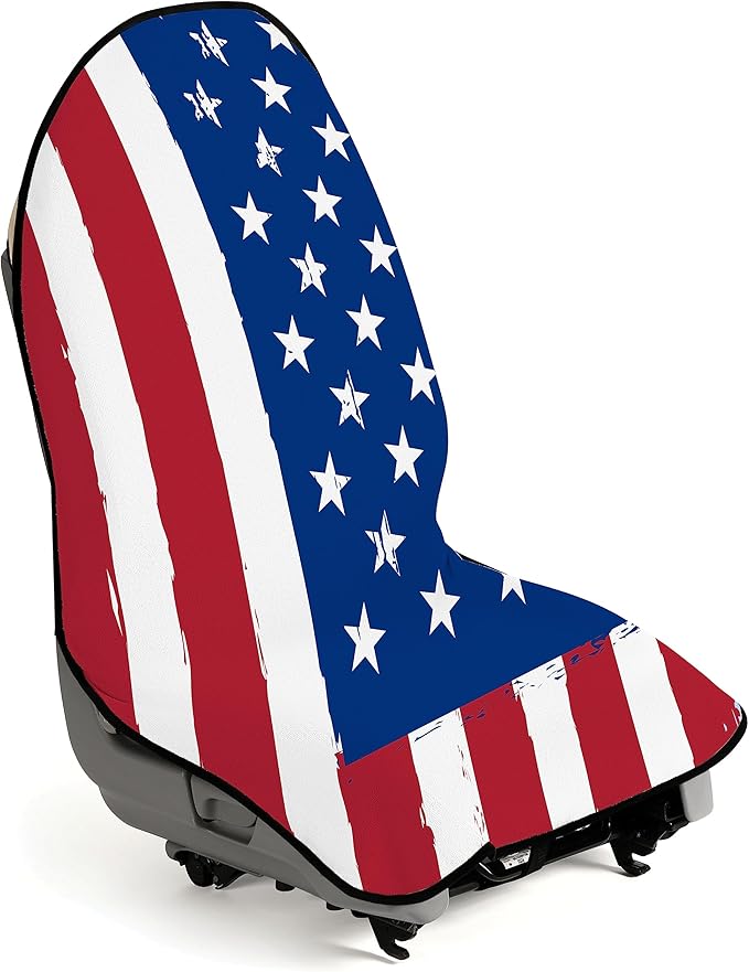 lebogner Waterproof Seat Cover, Sweating Towel for Post Gym Workout, Running, Swimming, and Beach, Universal Fit Anti-Slip Seat Protector for Cars, and Trucks, Machine Washable, American Flag Design