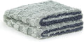 Greenfound Microfiber Towel for Cars, 1000GSM Car Drying Towel, Double Twist Pile & Edgeless Design, No Streaks, Scratches, or Water Spots, Soft and Absorbent, 18"×24", Check Silver&Grey
