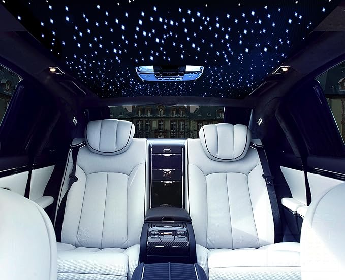 CHINLY 32W Twinkle 1600pcs 13.1ft 0.03in Fiber Optic Lights Starlight Headliner kit, Music Mode Bluetooth APP Control Remote, RGBW Star roof Lights for Star Headliner/Home Theater/Pool Ceiling