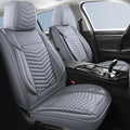 Nappa Leather Car Seat Covers Front Seats, Gray Car seat Protector, Waterproof Car Seat Cushion, Universal Automotive Seat Covers Fit for SUV Truck Pick-up Sedan and Most Cars