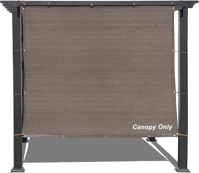 Alion Home Sun Shade Privacy Panel with Grommets and Hems on 4 Sides for Patio, Awning, Window, Pergola or Gazebo - Mocha Brown (10' X 18')