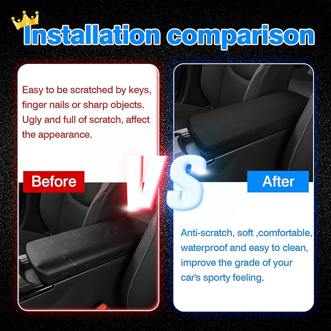 Autorder Center Console Cover for 2023-2025 2026 Toyota Prius Accessories Armrest Cover Anti-Scratch Middle Console Pad Leather Armrest Protector