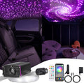Twinkle Fiber Optic Lights,Bluetooth APP/Remote/Music Activate Starlight Headliner Kit with RGBW LED Light Engine,300pcs 9.8ft Mix Optic Fiber Cable for Car/Home/Party Star Light Ceiling