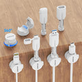 6 Rotatable Cord Holder Desktop Cord Organizer Magnetic Spring Cable Clips 2 Charging Cord Protecors for Nightstand Phone Charger Organizer Computer Desk Cable Management Appliance Adhesive Wire Strap