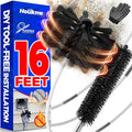 Holikme 16 Feet Dryer Vent Cleaner Kit, Lint Remover,Fireplace Chimney Brushes, Extends Up to 16 Feet, Synthetic Brush Head, Use with or Without a Power Drill