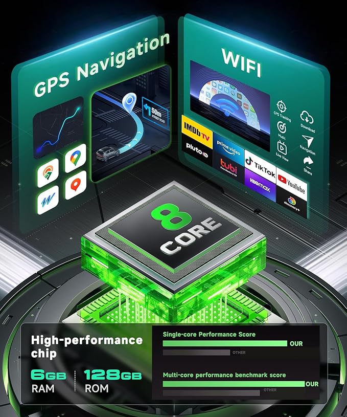 8 Core 6G+128G for Toyota Corolla 2009-2013 Android Car Stereo Carplay Android Auto, Rimoody 9 Inch for Corolla Radio GPS 4G-WiFi Bluetooth 5.0 FM/RDS DSP-36 Mirror Link Backup Camera